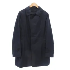 五大陸 gotairiku 春コート ADS シャンブレーメランジステンカラーコート L ミドル ハーフ丈 フロントフライ 紺 ネイビー CMGOBS0101 /AE