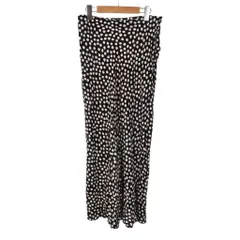 ザラ ZARA タイトスカート ロング ドット 水玉 S 黒 ブラック ■FY