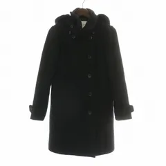 アーバンリサーチ ドアーズ URBAN RESEARCH DOORS ロングコート アウター フード ウール 40 黒 ブラック /BB