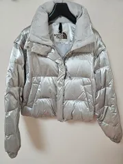 THE NORTH FACE ザノースフェイス ホワイトラベル ヌプシ ダウン ショートダウン シルバー レディース M サイズ 出品