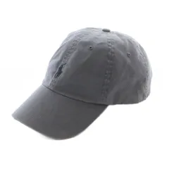 ポロ ラルフローレン POLO RALPH LAUREN キャップ 帽子 59cm グレー ロゴ刺繍 無地 /RI ■OS