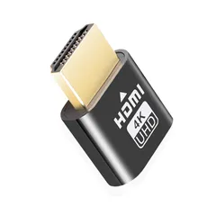 HDMIバーチャル・ディスプレイ 4K@60HZ HDMI エミュレータ リモートコントロール/リモート会議/検出監視 ダミープラグアダプタ（ブラック，1個）