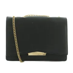 チャールズ&キース  CHARLES&KEITH ショルダーバッグ レザー チェーン 黒 ゴールド色 /MI ■OS