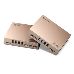 Yottamaster Type-C ドッキングステーション 15-IN-1 USB-C ドック 2画面4K@60Hz出力 Displaylink対応 HDMI+DisplayPort搭載 100W PD充電 USB3.1 Gen1 Type-A T ...
