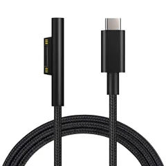 Sisyphy USB-C to Surface 対応 充電ケーブル USB-C充電器45Ｗ以上が必要【15V/3A 45W 】【1.5m,ナイロン編】、マイクロソフト Surface Pro 7/6/5/4/3/X Surface Go1/2 Su ...