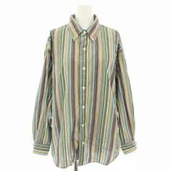 シンゾーン Shinzone ダディーシャツマルチ DADDY SHIRTS MULTI ブラウス ボタンダウン 長袖 ストライプ柄 FO 緑 グリーン 白 ホワイト 23MMSBL08 /YTのサムネイル
