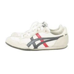 오니츠카 타이거 Onitsuka Tiger Serrano 운동화 로우 컷 레이스 업 라인 로고 24.5cm 화이트 화이트 1183A237 /AO7 ■GY01