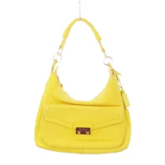 コールハーン COLE HAAN トートバッグ ハンドバッグ ワンハンドル レザー チャーム ロゴ 黄 イエロー /MN5 ■GY11