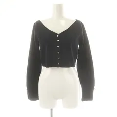 スナイデル SNIDEL 25SS メタルボタンクロップドカーディガン ニット クルーネック F 紺 ネイビー SWNT251019 /AT ■OS