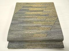 9161］袋帯 美品 スリーシーズン 春夏秋着用可 黒 正絹 着物 - メルカリ