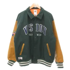 ヴィジョン ストリート ウェア VISION STREET WEAR スタジャン ジャンパー ブルゾン 刺繍 ワッペン L 緑 グリーン 2905702-101 2905702-101/ /YJ