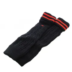 ジャックバニー Jack Bunny!! レッグウォーマー ニット ケーブル編み 黒 /TK