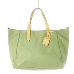 コールハーン COLE HAAN トートバッグ 2way ショルダーバッグ レザー 革 シボ革 ロゴチャーム 緑 グリーン /CK11 ■GY18