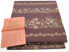 平和屋着物●西陣　はくび織謹製　六通柄袋帯　横段更紗花文　証紙付き　正絹　逸品　CABE0209hy