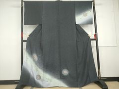 夏の付け下げ 紺色 末仕立て品 - メルカリ