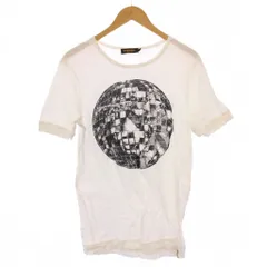 ディーゼルブラックゴールド DIESEL BLACK GOLD Tシャツ 半袖 クルーネック ストレッチ 薄手 プリント S 白 ホワイト /BB