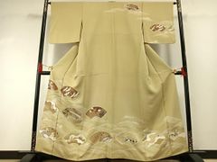 平和屋本店□極上 夏物 沖縄県無形文化財指定 本場八重山上布 枯色地