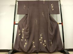 平和屋本店■極上　夏物　沖縄県無形文化財指定　本場八重山上布　枯色地　麻 　逸品　CYAA1345s5 平和屋本店＊極上 夏物 沖縄県無形文化財指定 本場八重山上布