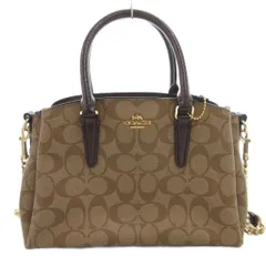 コーチ COACH ハンドバッグ ショルダー 2WAY 茶 ブラウン シグネチャー柄 F31985 /FF ■GY11