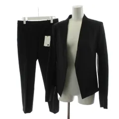 セオリー Theory TAILOR LANAI TREECA GB スーツ セットアップ ノーカラージャケット パンツ スラックス 0 黒 ブラック 4104988 3306963 /AN77