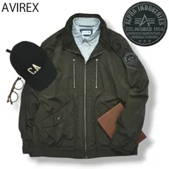 【定番】 アヴィレックス AVIREX MA-1 ミリタリー フライト ジャケット ミリタリー フード付き ラグランスリーブ L オリーブ アメカジ ストリート カジュアル メンズ 男性用 