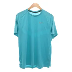 ナイキ NIKE 美品 ストライド Dri-FIT ランニング Tシャツ 半袖 L ロゴ 青 ブルー /AE