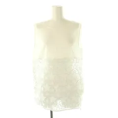 マカフィー MACPHEE トゥモローランド 星 切替 ノースリーブトップス カットソー 36 ホワイト /HK ■OS