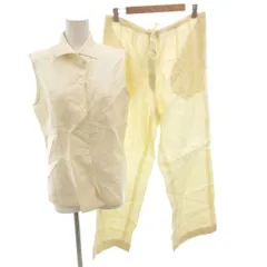 ロロピアーナ Loro Piana スーツ セットアップ シャツ パンツ イージー ストレート 44 ベージュ /FF ■GY62