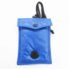 モンクレール MONCLER スマホケース フォンケース フォンポーチ ネックポーチ ミニ バッグ ブルー 青 ブラック 黒 ブラック ナイロン レザー ダウンのサムネイル