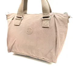 【美品】kipling キプリング AMIEL ナイロン ハンドバッグ トートバッグ ブラウン ユニセックス 男女兼用 メンズ レディース