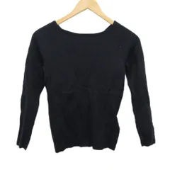 アプワイザーリッシェ Apuweiser-riche タグ付き ニット セーター リボン 紺 ネイビー 2 約M ■YHS2