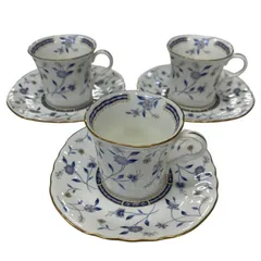 ナルミ カップ＆ソーサー 3客セット ミラノ 金彩 花柄【AFI28】【中古】