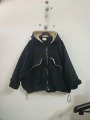 フード ブラック マウンテンパーカー アウター