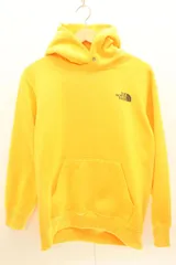 【中古】 THE NORTH FACE メンズパーカー L BACK SQUARE LOGO HOODIE THE NORTH FACE L オレンジ 橙 ロゴ