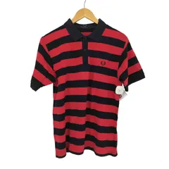 フレッドペリー FRED PERRY ボーダー 鹿の子 ポロシャツ メンズ UK：42 