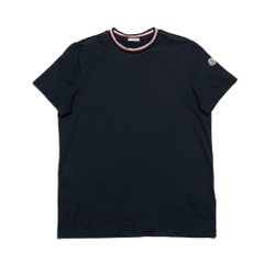 極美品］モンクレール ネックロゴ Tシャツ ダークネイビー サイズS 