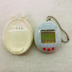 【ケース付き】【動作確認済み】たまごっち 新種発見!!たまごっち クリアホワイト スケルトン ハイパーインタラクティブデジタルケース 透明 ケース 持ち運び用 収納 TAMAGOTCH バンダイ スケルトン