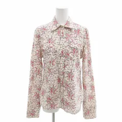 ポロジーンズ ラルフローレン POLO JEANS ウエスタンシャツ ブラウス 花柄 長袖 L 白 ホワイト ピンク /FT ■GY99