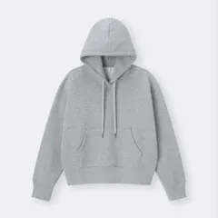 GU ヘビーウェイトスウェットショートパーカ グレー L