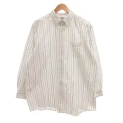 エルエルビーン L.L.BEAN ボタンダウンシャツ BD オックスフォード マルチストライプ 長袖 33 白 ホワイト 青 ブルー 緑 グリーン /JS