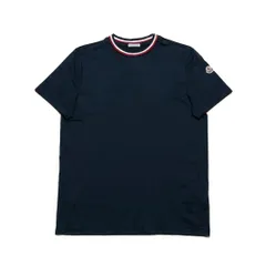 モンクレール　襟刺繍　Tシャツ　トリコ　ネイビー　サイズS国内正規品 4S300