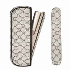 保護 ケース+ドアカバー 対応 アイコス イルマ IQOS 2イン1 ILUMA/ILUMA i 用、PU+TPU 製 ソフトケース (スクエア オフホワイト)