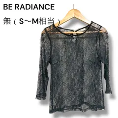 a2140 【BE RADIANCE】総レース シアー トップス ブラック 七分袖のサムネイル