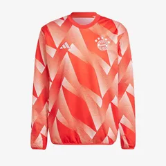 【送料無料・匿名配送】adidas アディダス バイエルンミュンヘン 23/24 レプリカシャツ プレマッチシャツ 練習着 長袖 レッド 新品 正規品 並行輸入 日本未発売