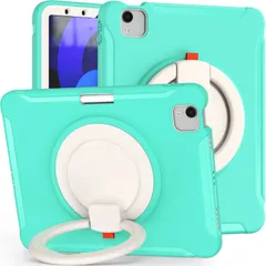 2025年/2024年 新型 iPad Pro 11インチ 互換ケース (M5/M4) カバー リング付き 衝撃吸収 頑丈 360度回転スタンド 持ち手付き ハンドル付 iPad Pro 11用 カバー 落下防止 Pencil 收納 子供 キッズ ケ ...