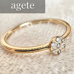 現行品◇アガット◇K10YG*11号*ダイヤモンドリング*スタック*agete
