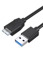 USB Cable Micro-B, CableCreation USB 3.0 Cable, High-Speed ​​Transfer and Fast Charging, Compatible with External HDDs, SSDs, Blu-ray Drives, Digital Cameras, Galaxy Note3, S5, etc., Black/1M