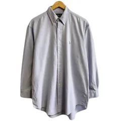 Ralph Lauren ラルフローレン YARMOUTH ボタンダウンシャツ コットンシャツ 長袖シャツ ワンポイントロゴ 刺繍 ライトブルー No.M708