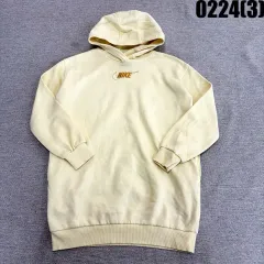 M NIKE 起毛 アイボリー フードTシャツ 0224(3)