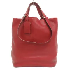 ヒロフ HIROFU トートバッグ ハンド 肩がけ レザー 赤 レッド 鞄